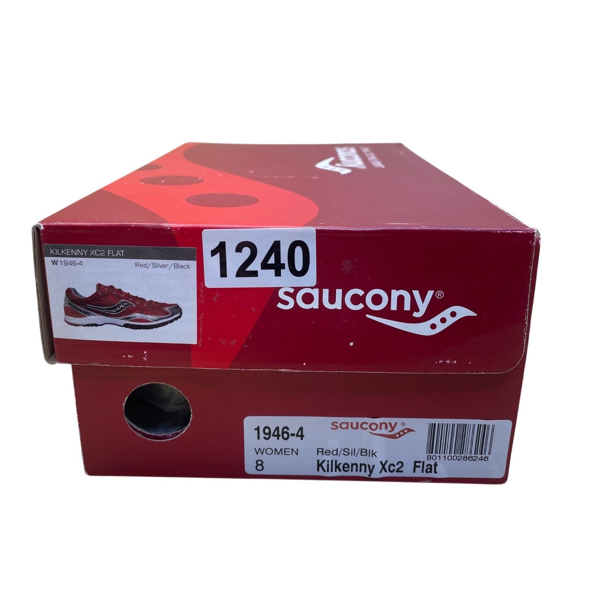 Saucony Women’s Red & Silver Kilkenny XC2 Flat Lightweight Running Shoes Size 8