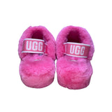 UGG Women’s Pink Fluffy Lamb Fur Strap Open-Toe Yeah Slide Sandals Size 9