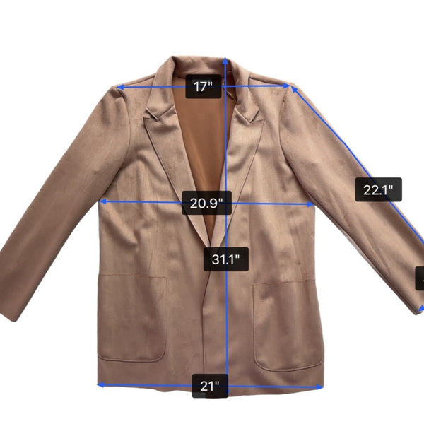 Charter Club Womens Pink Open-Front Blazer Large Lightweight Pockets
