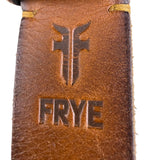 Frye Mens Brown Leather Belt With Silver-Tone Buckle Classic Design Size 48