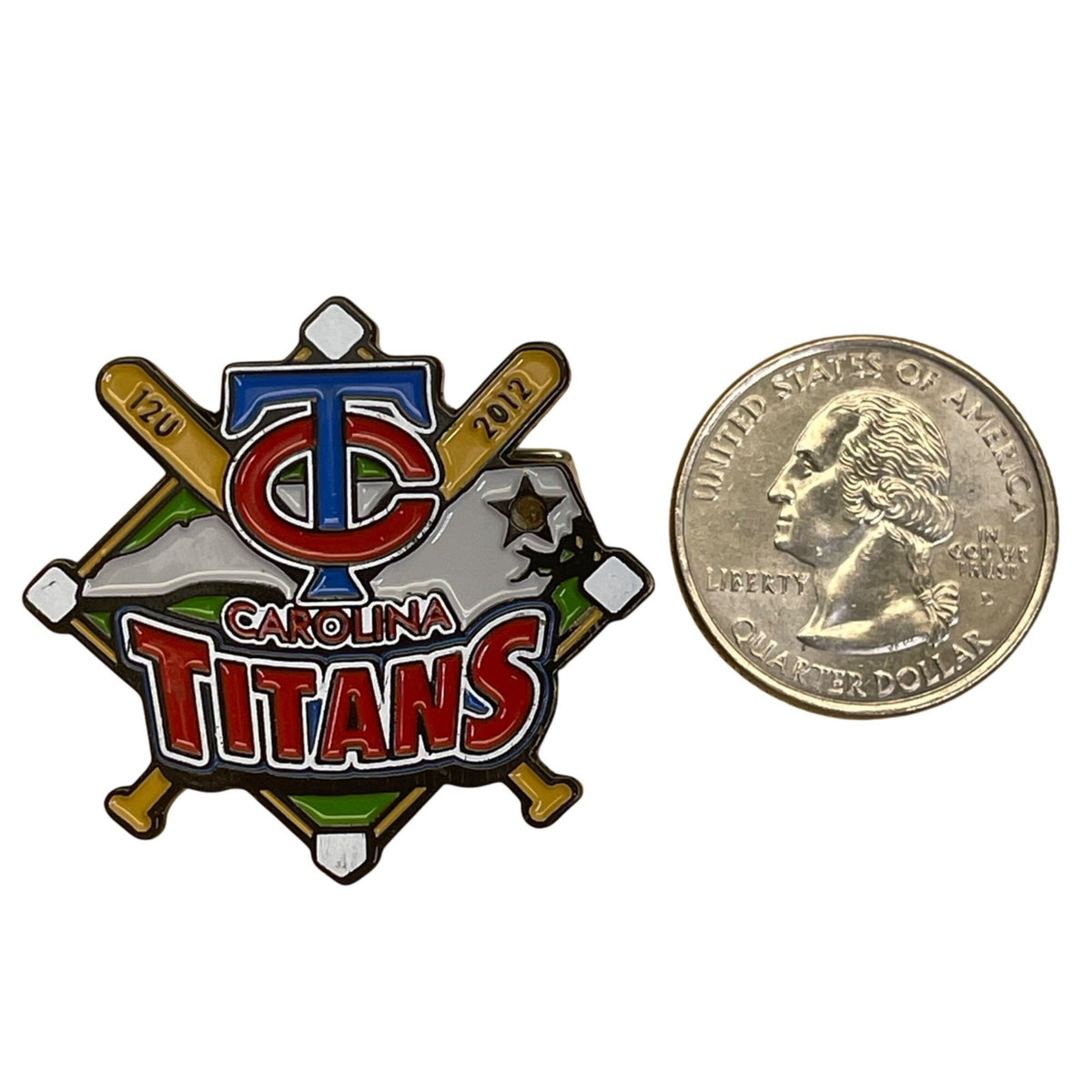 Carolina Titans Baseball Trading Pin With LED Lights