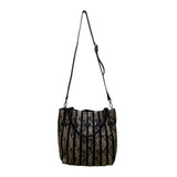 Salon De Ruban Women’s Black & Beige Snake Print Adjustable Strap Tote Bag