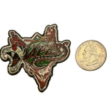 Encino Vipers Enamel Lapel Pin With Sparkling Glitter & Red Gem Detail