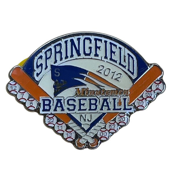 Springfield Minutemen 2012 Baseball Team Trading Pin With Dual Clutch Backing