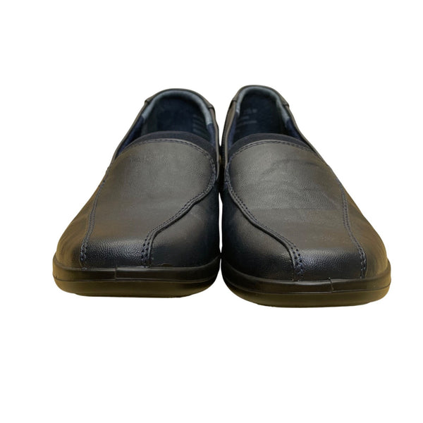 Easy Street Women’s Navy Blue Faux The Ultimate Slip-On Leather Loafers 7.5M
