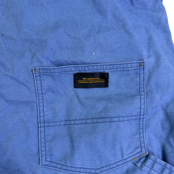 REI Womens Blue Cotton/Polyester Blend Adjustable Overall Bib Pants Size 16