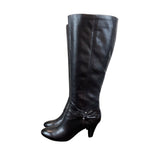 Naturalizer Womens Black Knee-High Leather Boots Size 10M - New with box