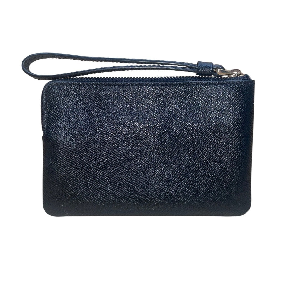 Coach Women’s Black Leather Wristlet Zipper Closure Compact Interior Pocket