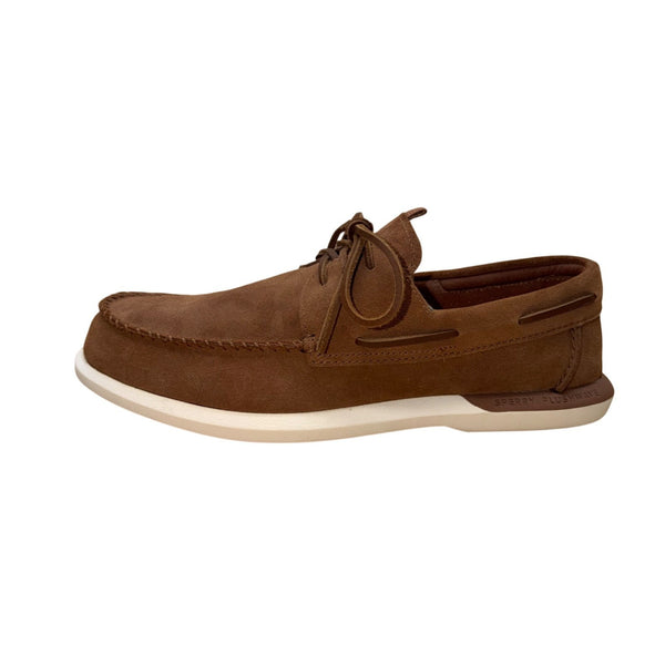 Sperry Men’s Brown Suede Slip-On Plushwave Stitched Moc Toe Boat Shoes Size 10