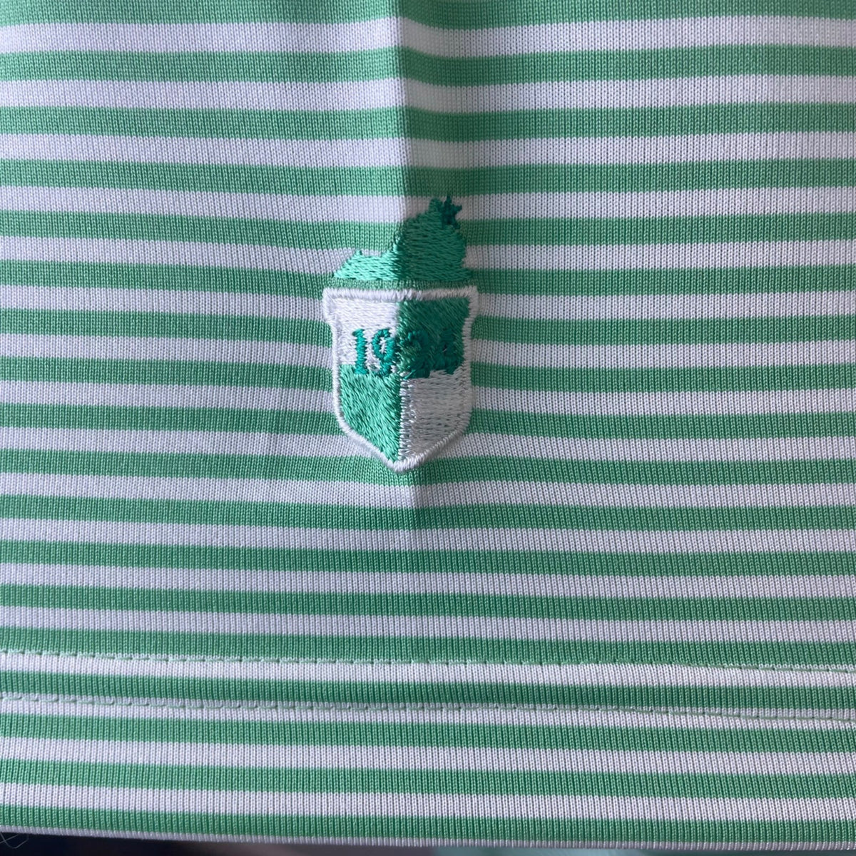 Donald Ross Mens Green Stripe Polo Shirt Classic Fit Lightweight Breathable New