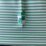 Donald Ross Mens Green Stripe Polo Shirt Classic Fit Lightweight Breathable New