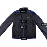 Emanuel Ungaro Mens Black Jacket With Zipped Pockets & Striped Lining Size M
