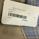 SOHO by Stephanie Horne Women's Blue and Gray Plaid Blazer Sz S