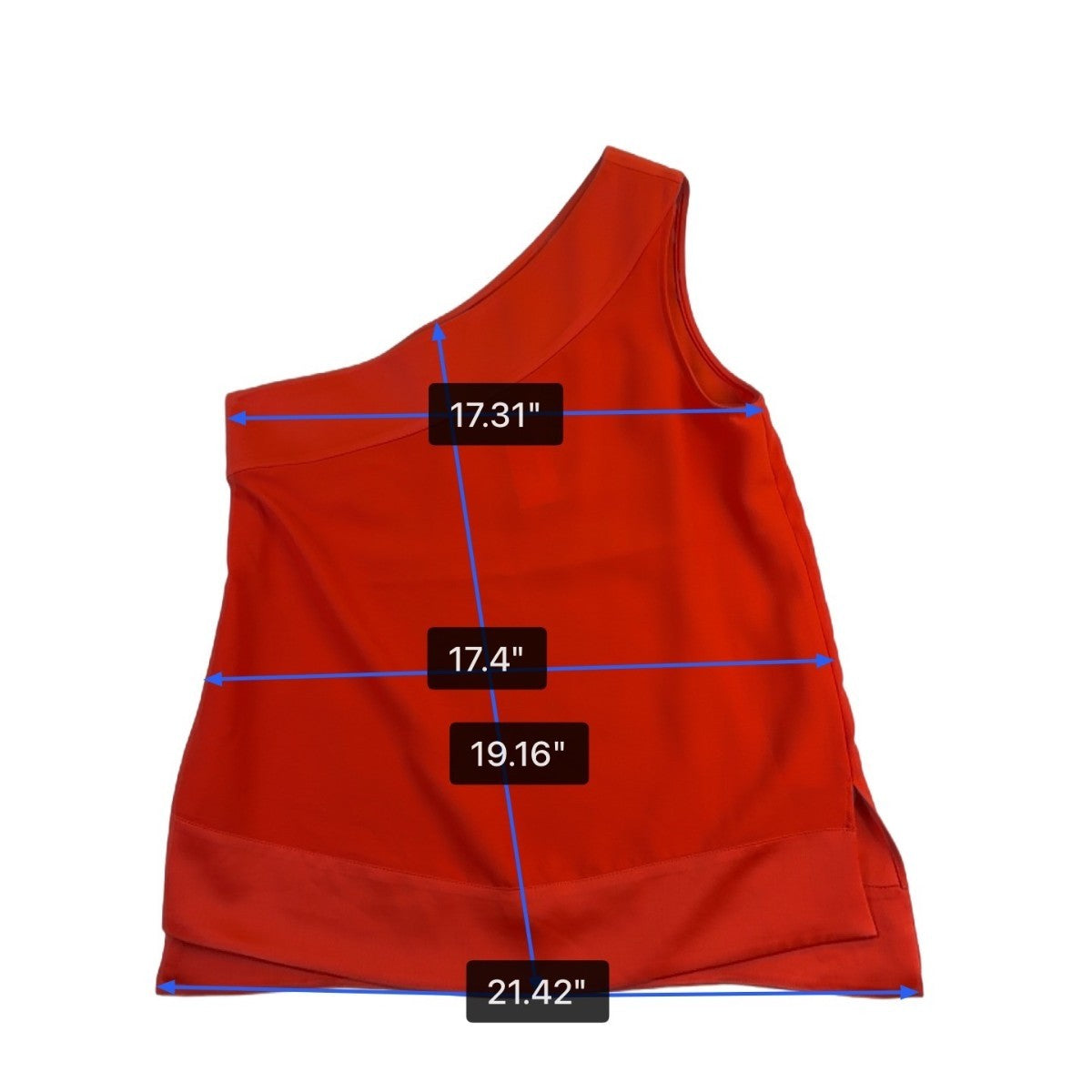 Banana Republic Womens Red One-Shoulder Tank Top Lightweight Elegant Size S