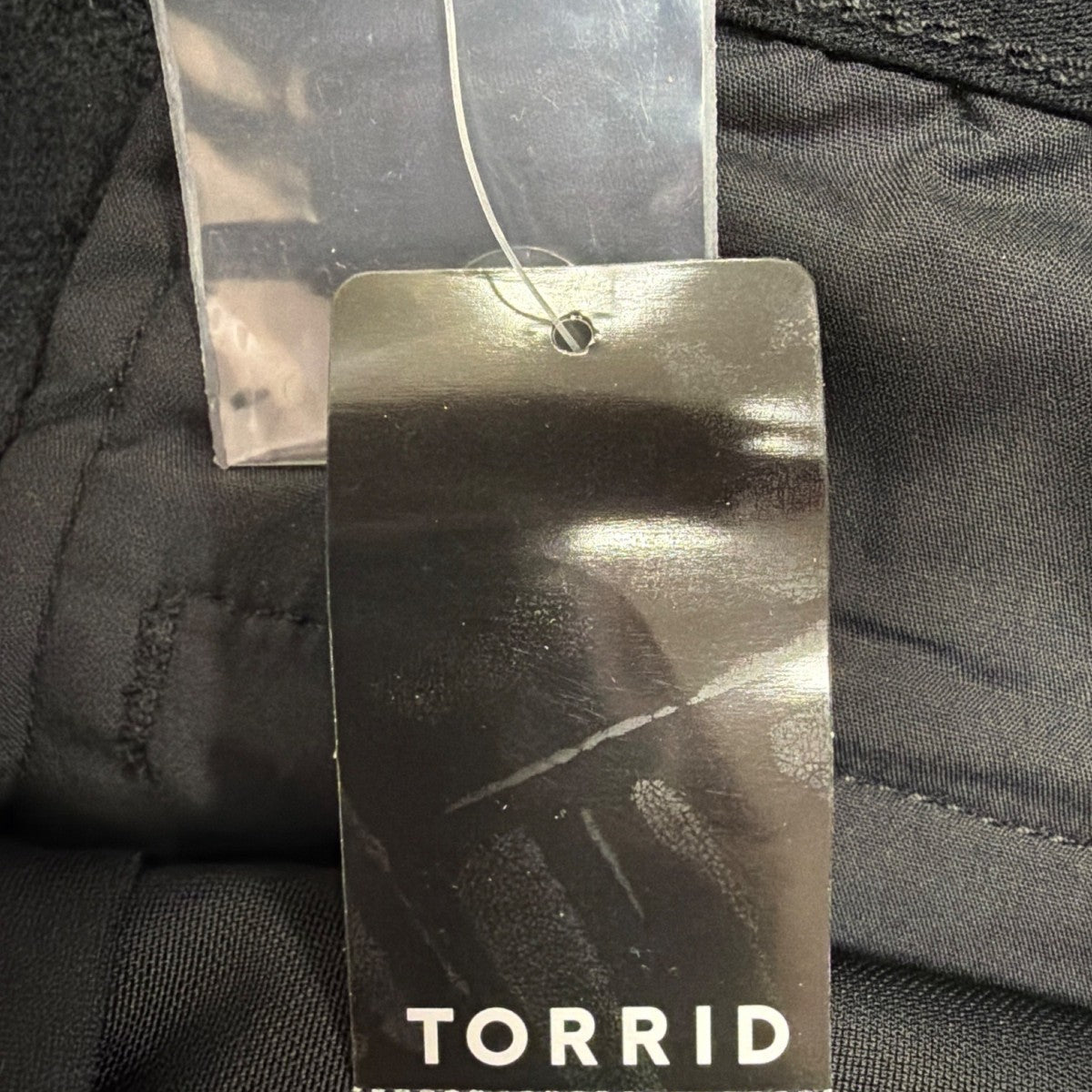 Torrid Womens Black Faux Leather High-Rise Pintuck Bootcut Pants Size 18 Regular