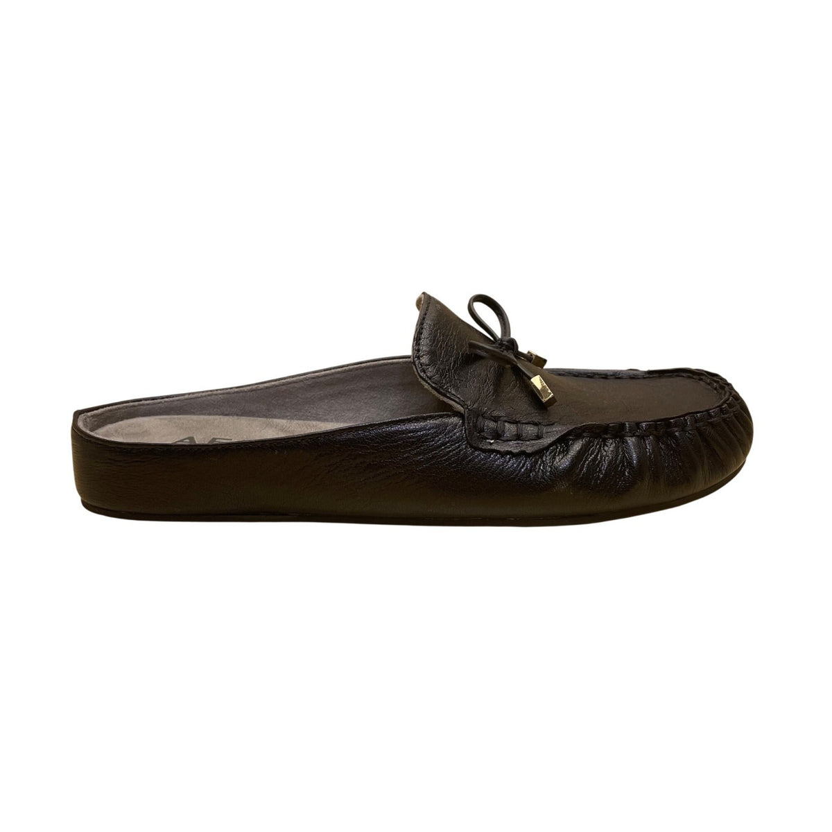 Aerosoles Women’s Black Leather Slip-On Moccasins Cody Moccasin Mules Size 7M