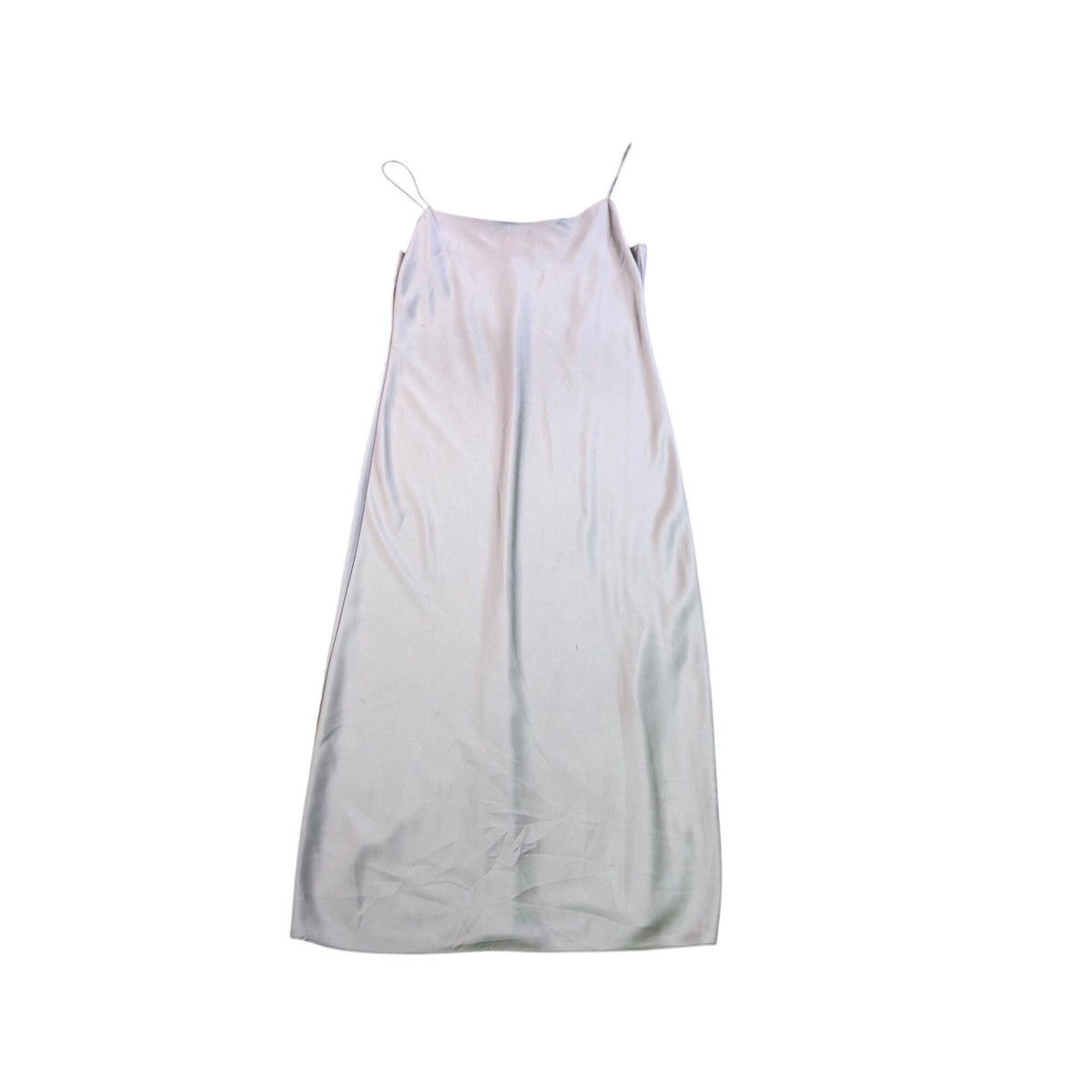 J.Crew Womens Silver Satin Spaghetti Strap Slip Dress Elegant Size 4