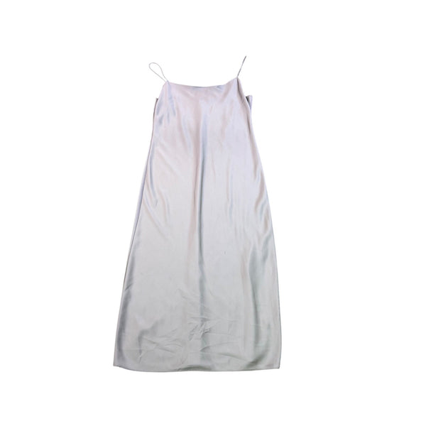 J.Crew Womens Silver Satin Spaghetti Strap Slip Dress Elegant Size 4