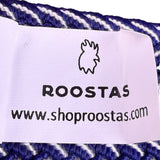 Roostas Mens Navy Woven Stretch Belt With Leather Accents Large Polyester-Rubber