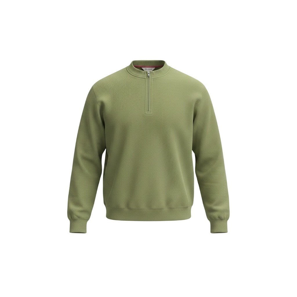 Orvis Mens Sage Supersoft Zipneck Sweatshirt With Ribbed Trim Size XXL