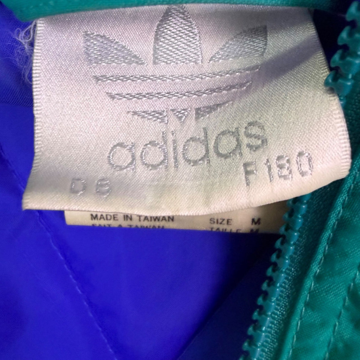 Vintage 90s Adidas Mens Teal Hooded Windbreaker Jacket Retro Sports  Sz M