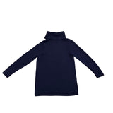 Bylyse Womens Navy Cotton-Blend Turtleneck Sweater Ribbed Knit Size M