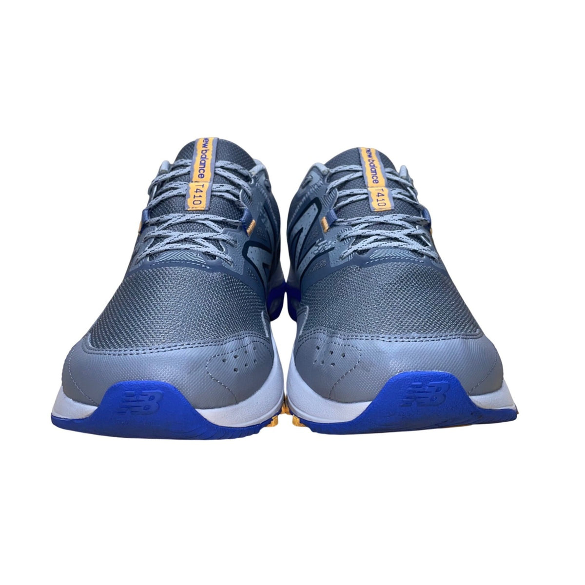 New Balance Men’s Gray & Blue T410 Arch Support Trail Running Shoes Size 14