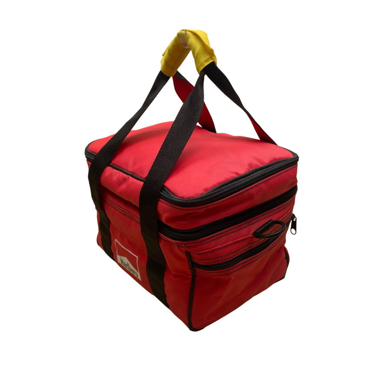 Marlboro Unisex Red Nylon Soft Portable Dual Handles Crossbody Cooler Bag