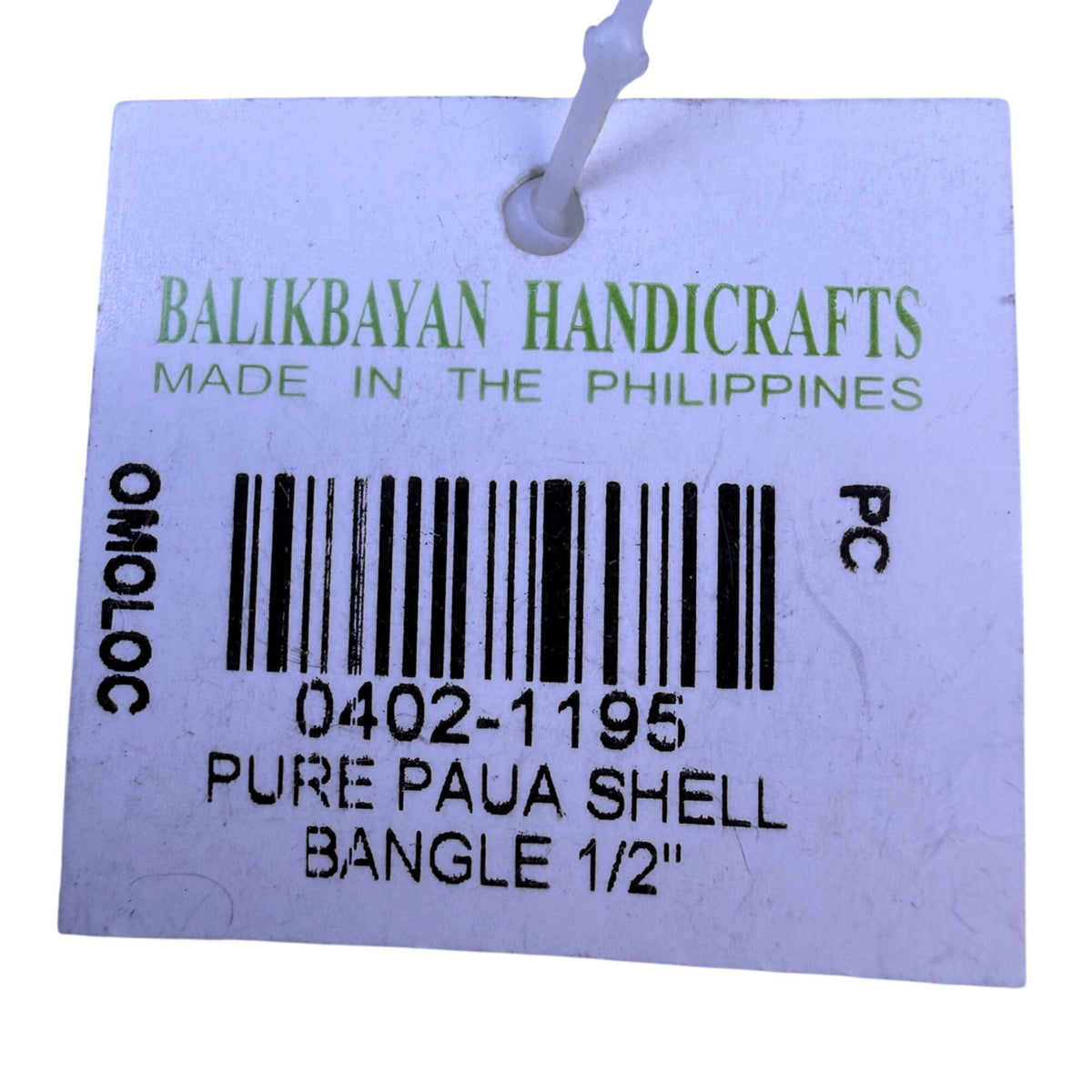 Balikbayan Womens Silver Tone Paua Shell Bangle Bracelet Handcrafte