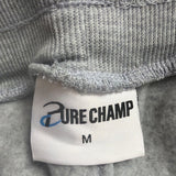 Pure Champ Mens Gray Jogger Pants With Zipper Pockets & Drawstring Size M