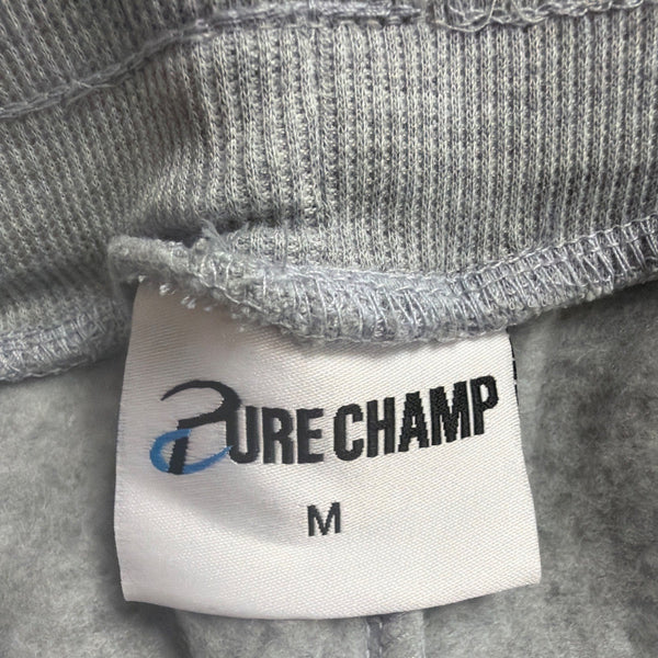 Pure Champ Mens Gray Jogger Pants With Zipper Pockets & Drawstring Size M