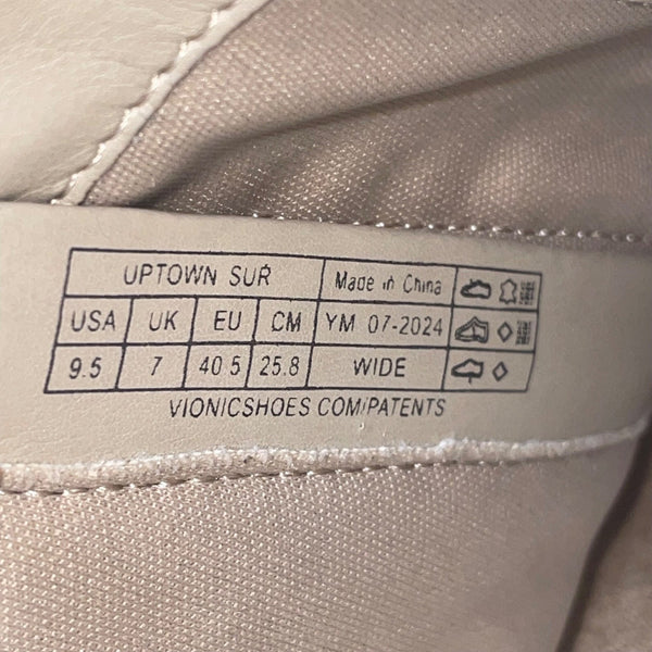 Women’s Taupe Leather Weatherproof Side-Zip Uptown Sur Boots Size 9.5W