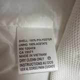 Tahari Womens White Polyester Short Sleeve Gold Button Detail Blouse Size 4
