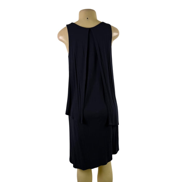 Lilla  P Women’s Navy Blue Dress & Striped Blazer Set Versatile Style Size S