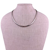 Milor Womens Silver Sterling Omega Chain Necklace 925 Italy Artisan Design