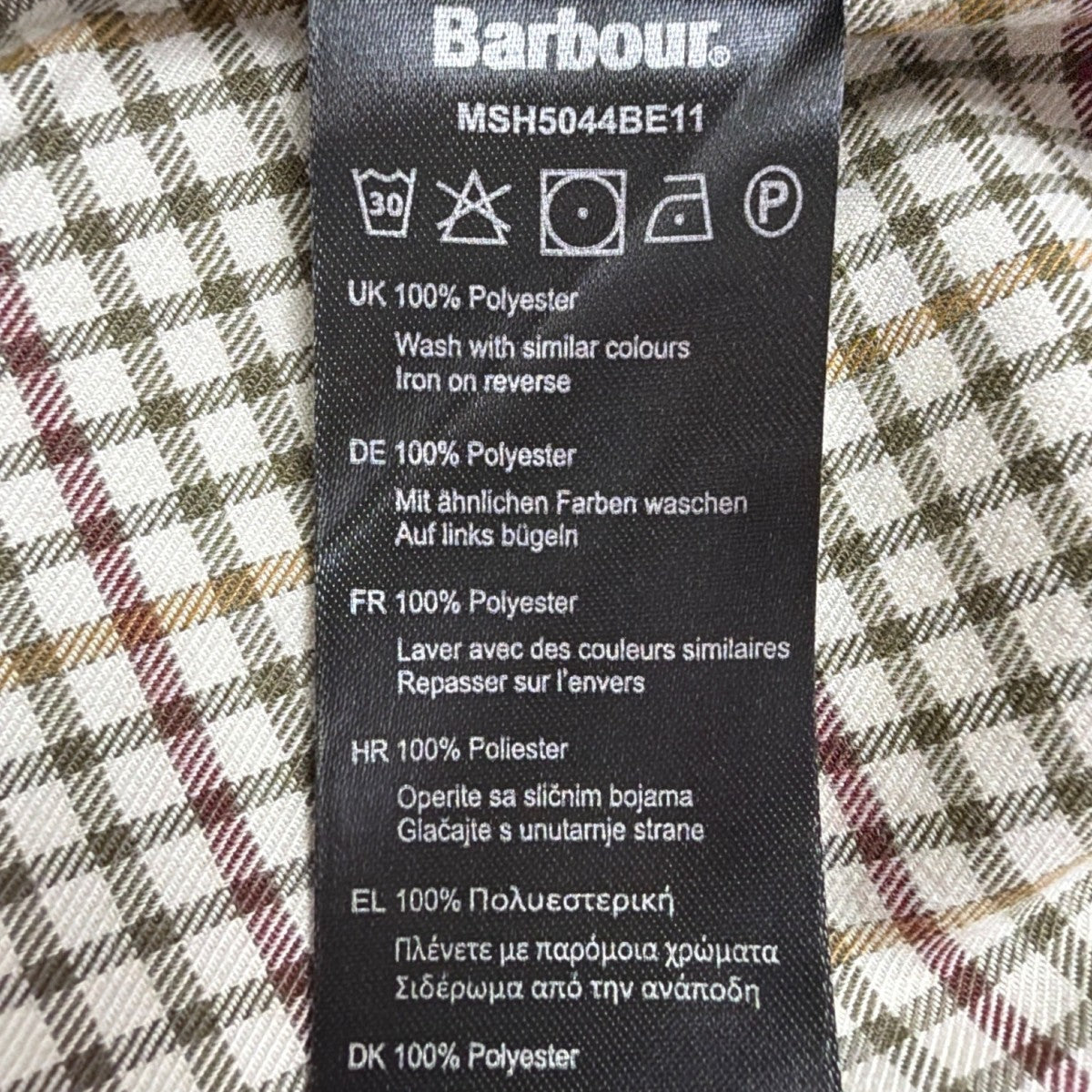 Barbour Mens Brown/Green Checked Shirt Regular Fit Sz XL