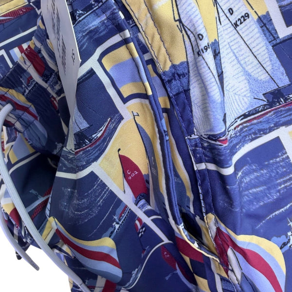 Abercrombie & Fitch Mens Multicolor Swim Trunk Nautical Print Mesh Lining  Sz XS