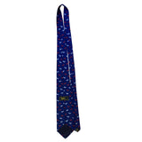 Alynn Mens Blue Silk Horse Pattern Tie Creative American Design USA-Made