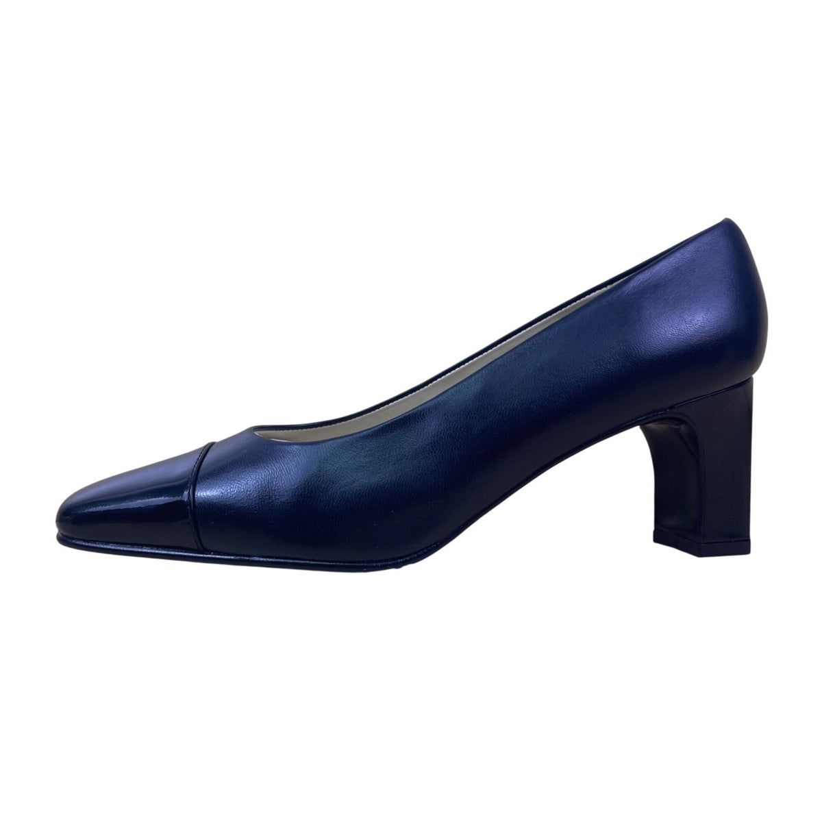 Etienne Aigner Women’s Black Patent Cap Toe Strada Pumps Dress Shoes Size 7M