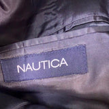 Nautica Mens Navy Polyester Blazer Single Breasted 3-Button Jacket 