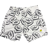 Nike Mens White Graphic Shorts Large Logo Print Sz L