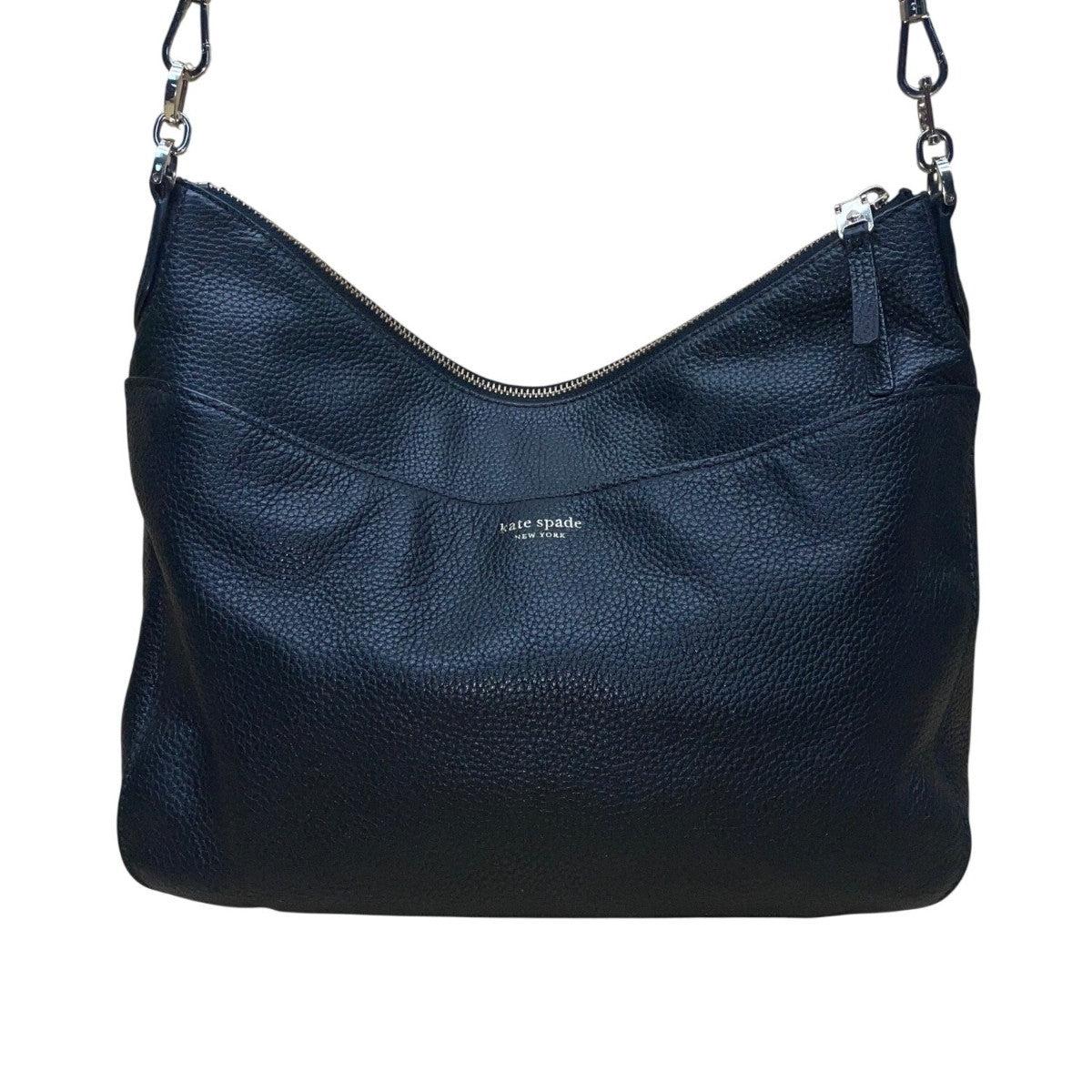 Kate Spade Women’s Black Leather Adjustable Strap Zip Closure Crossbody Bag