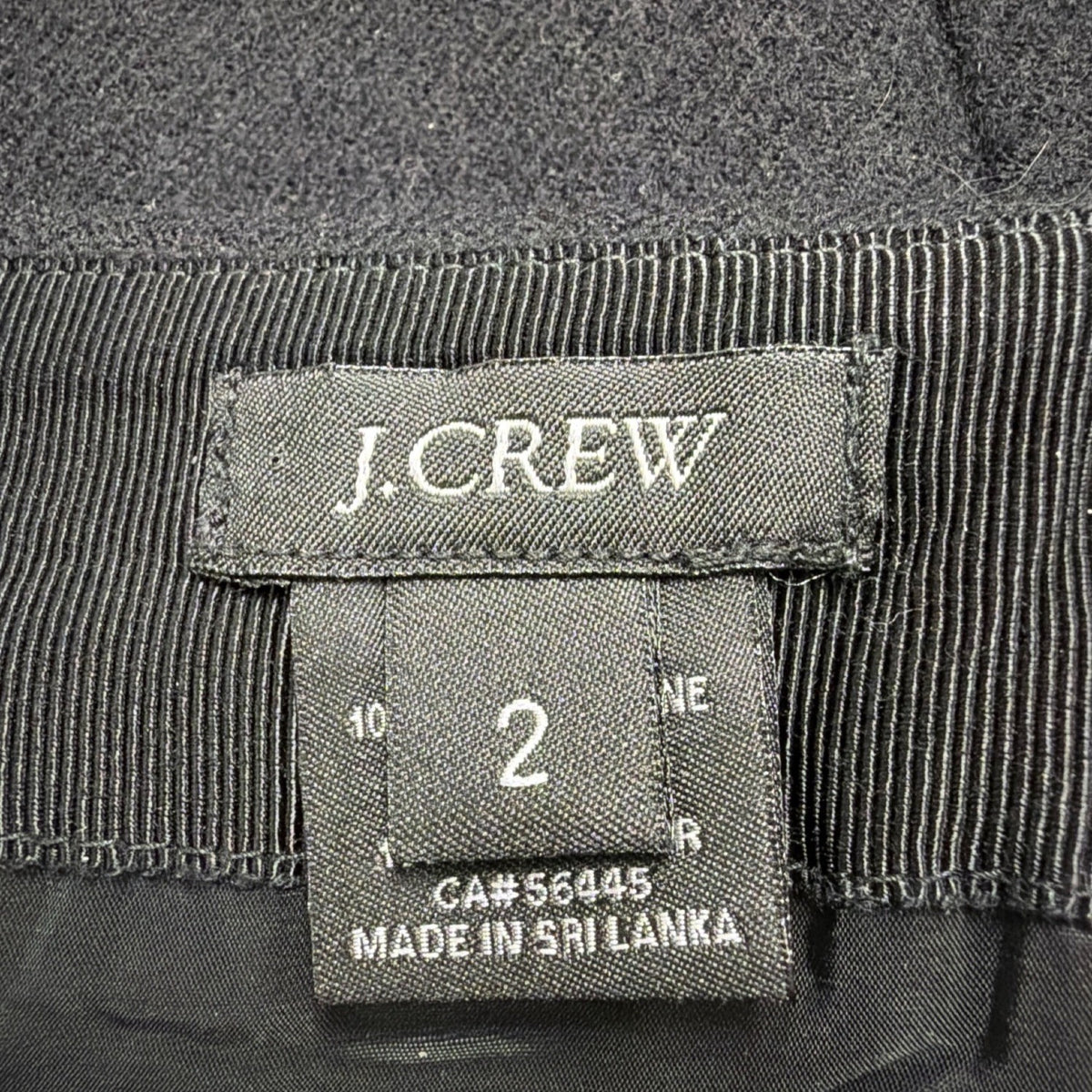 J.Crew Womens Black Wool Pencil Skirt Career Wear Timeless Style Size 2