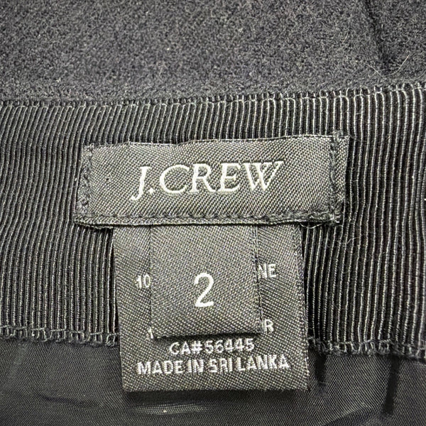 J.Crew Womens Black Wool Pencil Skirt Career Wear Timeless Style Size 2