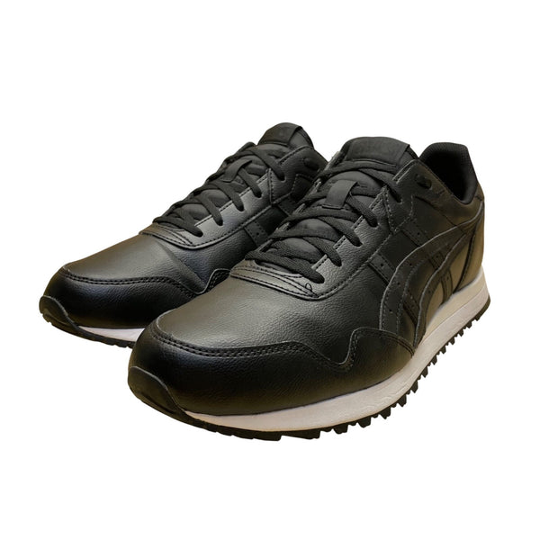 Asics Men’s Black Leather Lace-Up Cushioned Sole Casual Running Sneakers Size 13