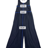 LOFT Beach Womens Black Jumpsuit Wide-Leg Sleeveless Casual Lightweight Sz XS