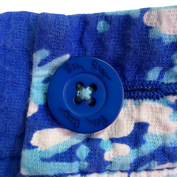 Lilly Pulitzer Womens Blue The Callahan Short With Starfish Coral Print Size 8
