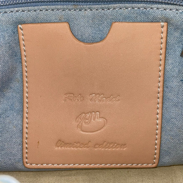 Role Model Women’s Blue & Khaki Canvas & Faux Leather Adjustable Straps Backpack