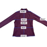 Fabletics Womens Purple Performance Zip Front Mock Neck Athletic Jacket Size S