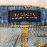 Talbots Women's Blue Medium Wash Embroidered Mid-Rise Jeans Sz 6 - New